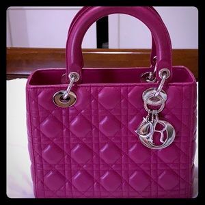 Christian Dior Cannage Lambskin Leather Medium